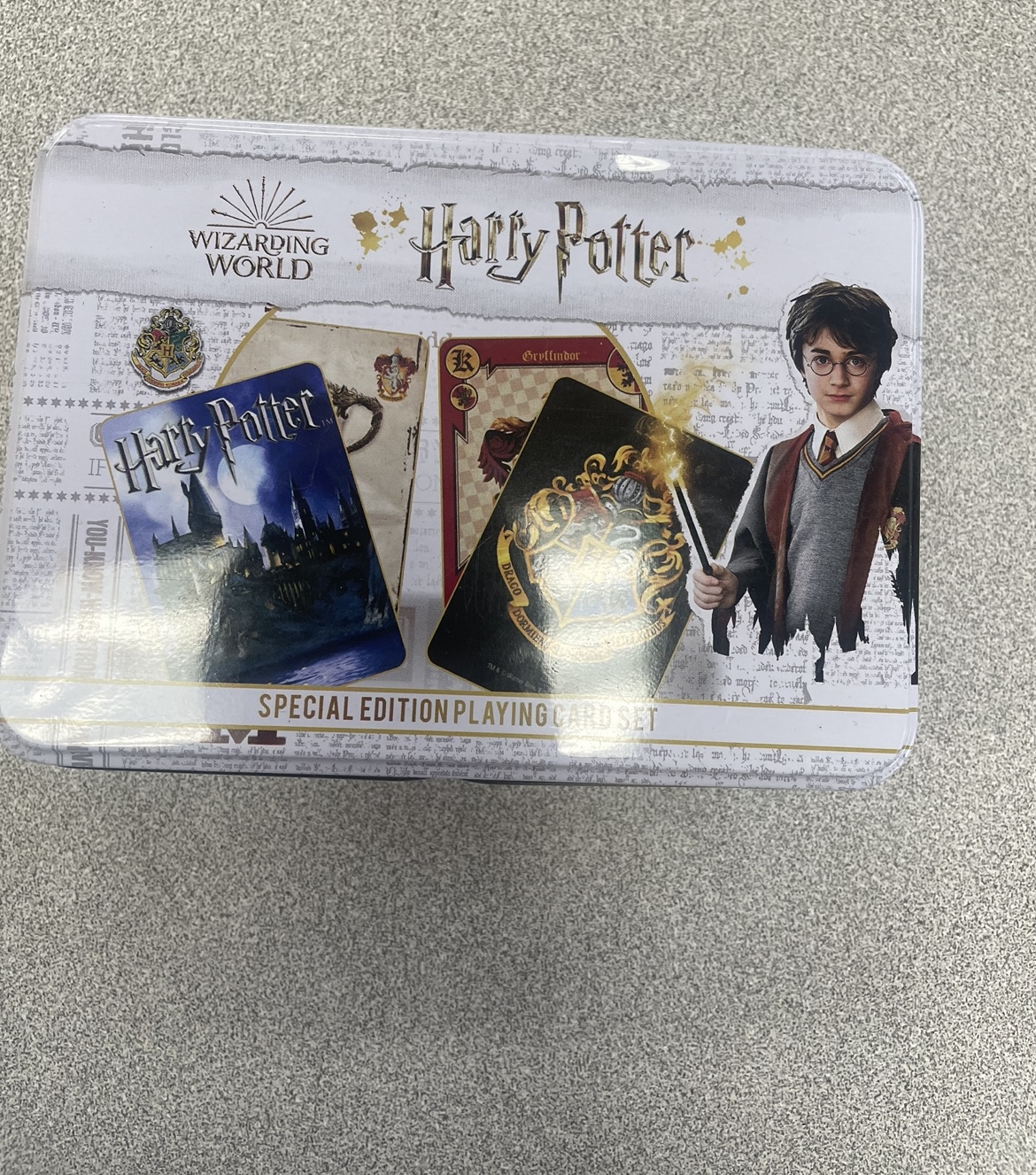 Mr.Towers Harry Potter cards that he does magic tricks with.
