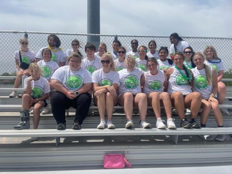 Student Council members who volunteered at Special Olympics after their long day of helping. 