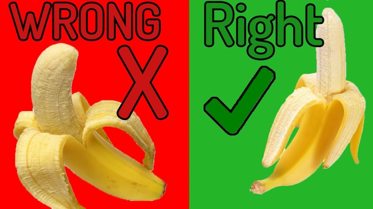 Students and Staff debate about the 'right' and 'wrong' way to peel a banana.
Photo Credit to: YT Rob Some Knowledge 