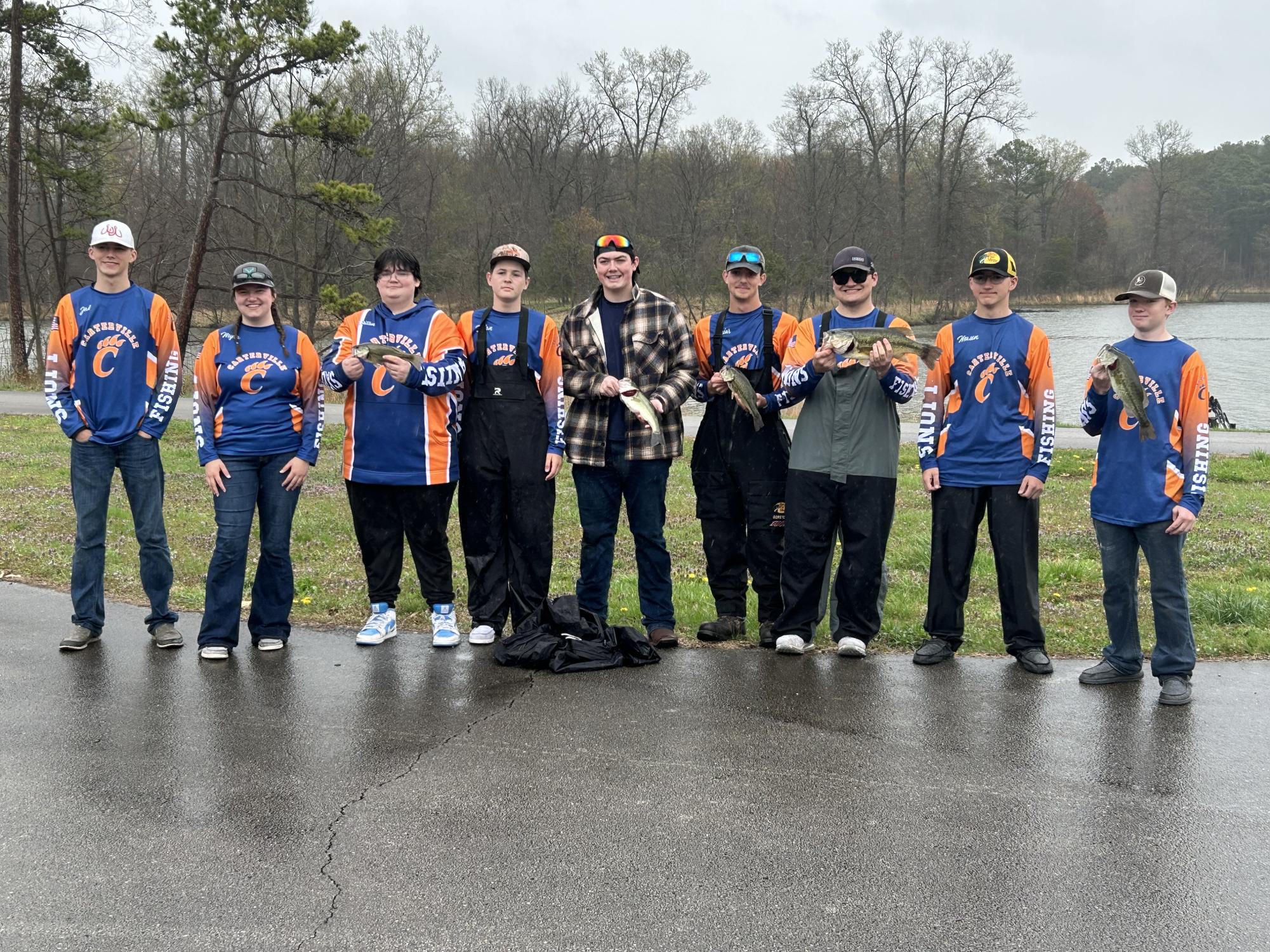 The Carterville High School Fishing team had a fishing tournament on Saturday at Crab Orchard Lake for the only Carterville team tournament. 